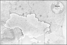 The boxes designate areas where Russian troops have been recently located outside the Ukraine border. 