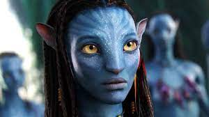 Neytiri [Zoe Saldana] is the main female protagonist of this
movie as well as the original. This film takes place 15 years
after the events of the original, but still on the same planet
of Pandora. (graphics credit: https://snl.no/Avatar_-_film)