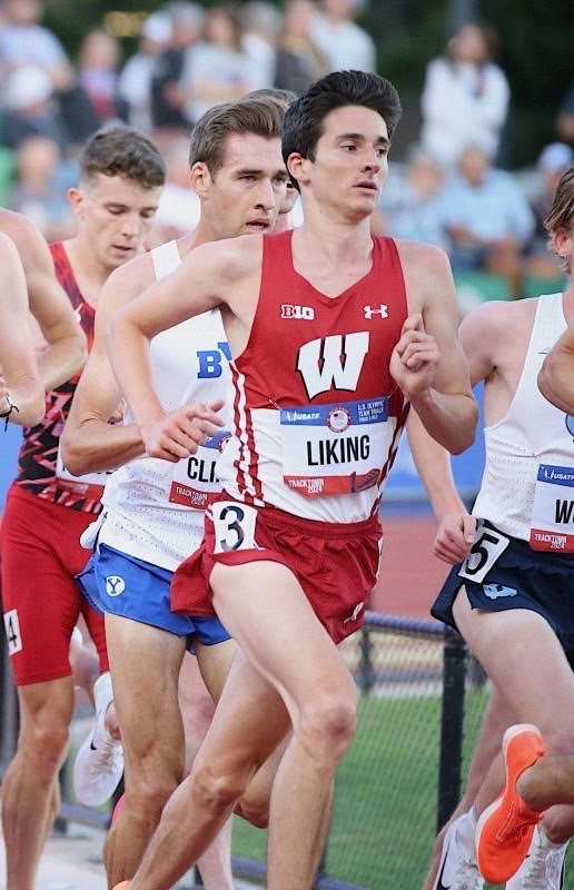 Bob Liking running in the Olympic Trials preliminary round. Photo by Bob Liking.