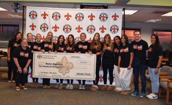 STCE girls' tennis team at their state send-off. Photo by Denise Hayes.