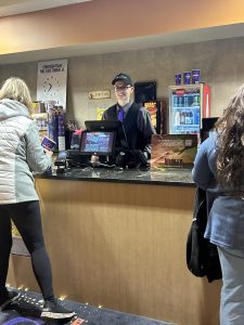 Senior Will Meszaros working concessions at his job. Photo courtesy of Will Meszaros.