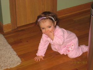 Senior Brynn Copp being cheeky at almost a year old. Photo by Jamie Copp.