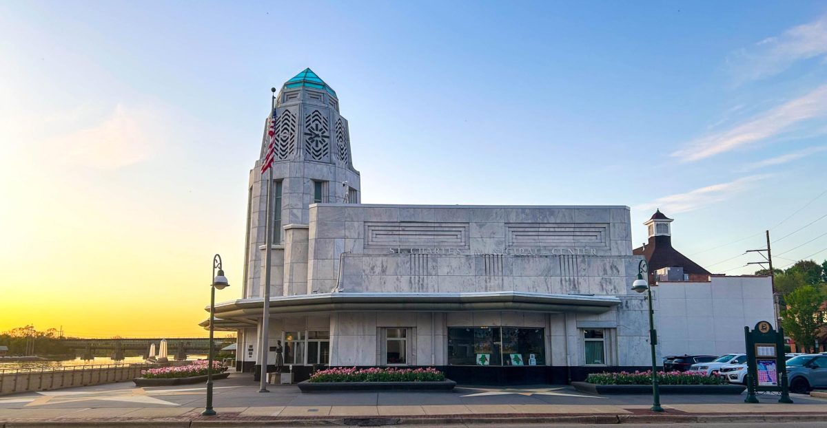 The St. Charles Municipal Center after the local election. Photo by Arjun Patel.