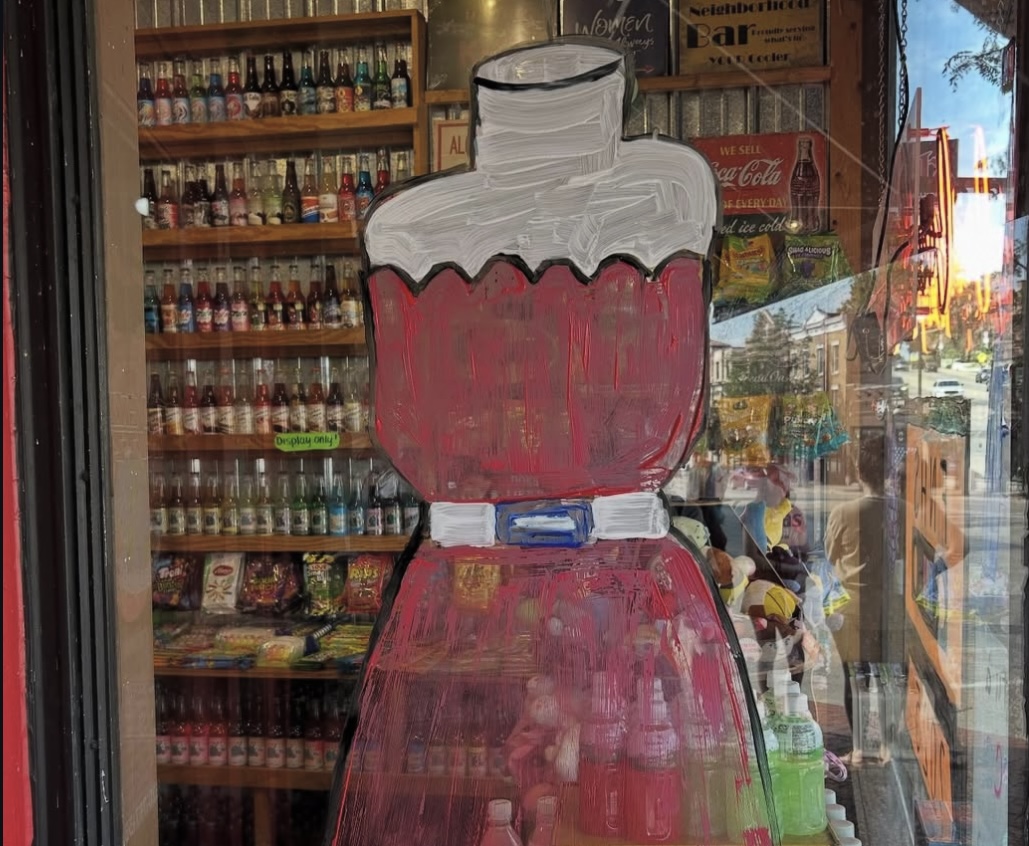 Homecoming week kicks off with students’ window painting and decorating display cases!
